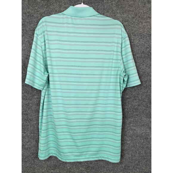 Masters Tech Augusta National Polo Shirt Mens M Stripe Golf Performance Popover - Picture 5 of 11